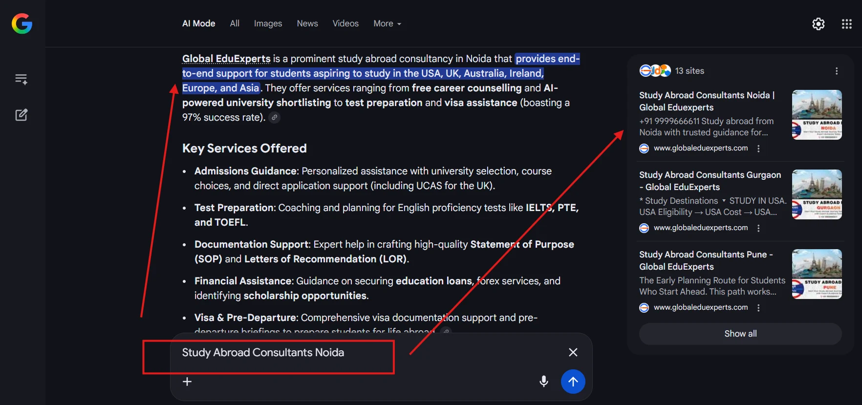 SEO Result Screenshot 2 - Keywords Ranking