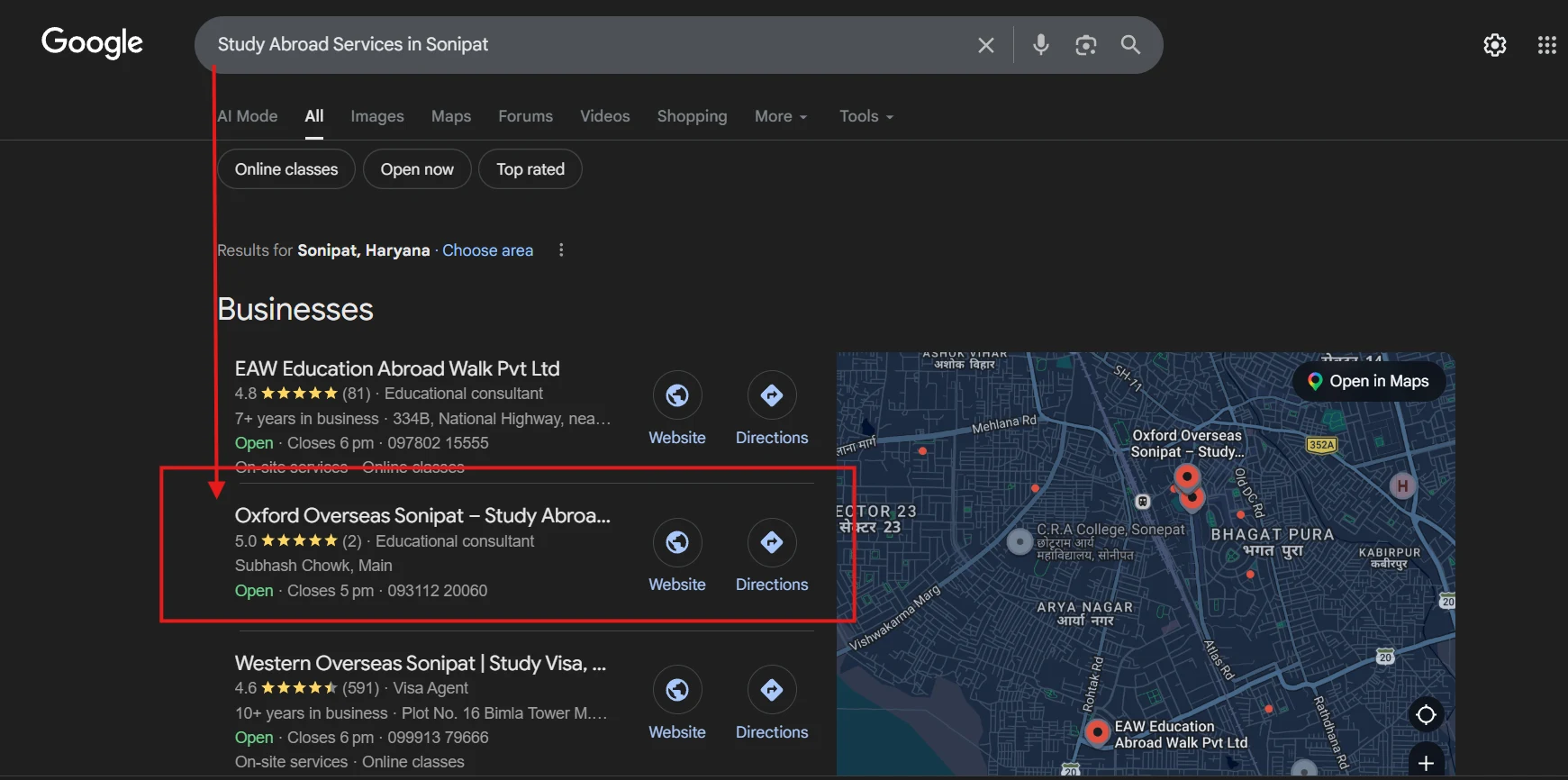 AI Search Result IELTS Coaching