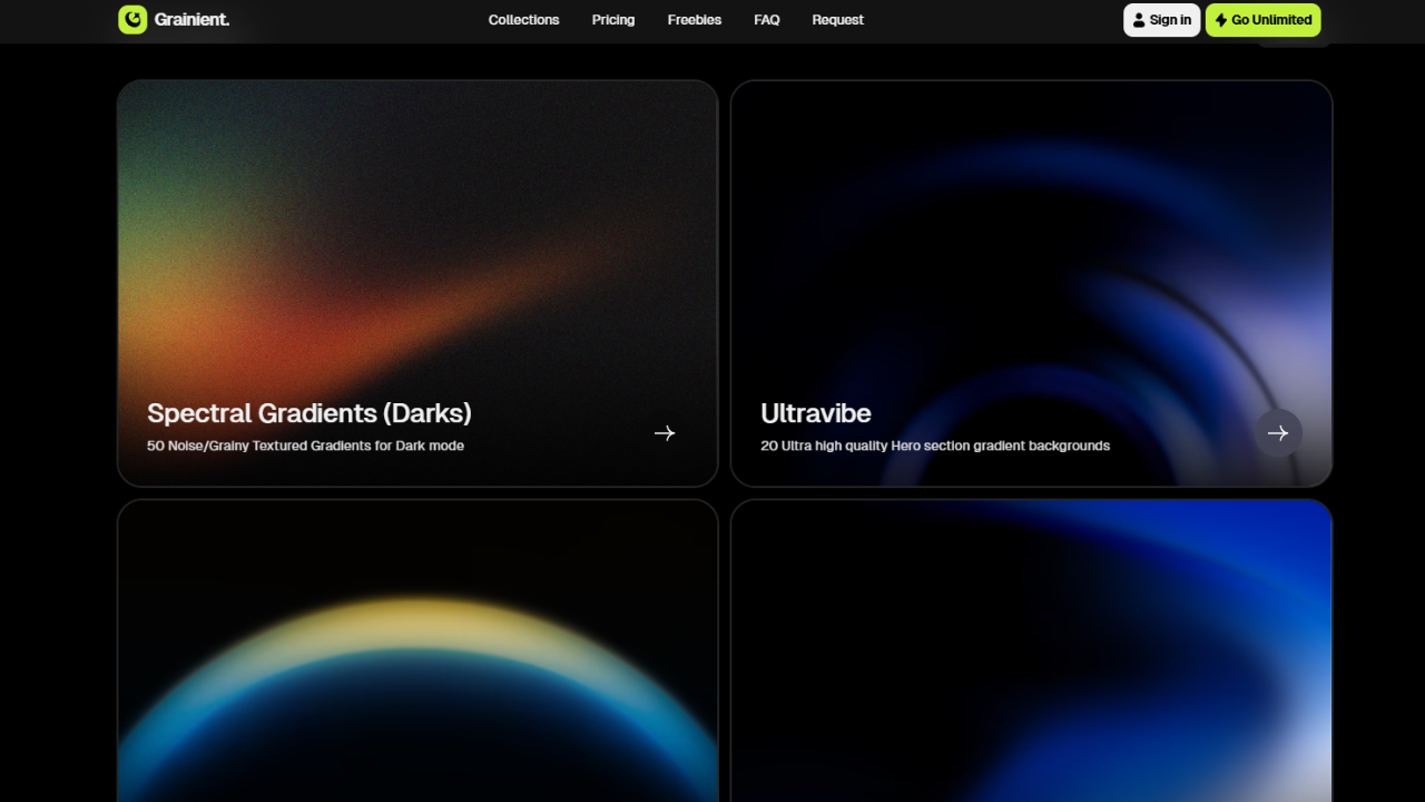 Grainient – High-Quality Grainy & Gradient Backgrounds
