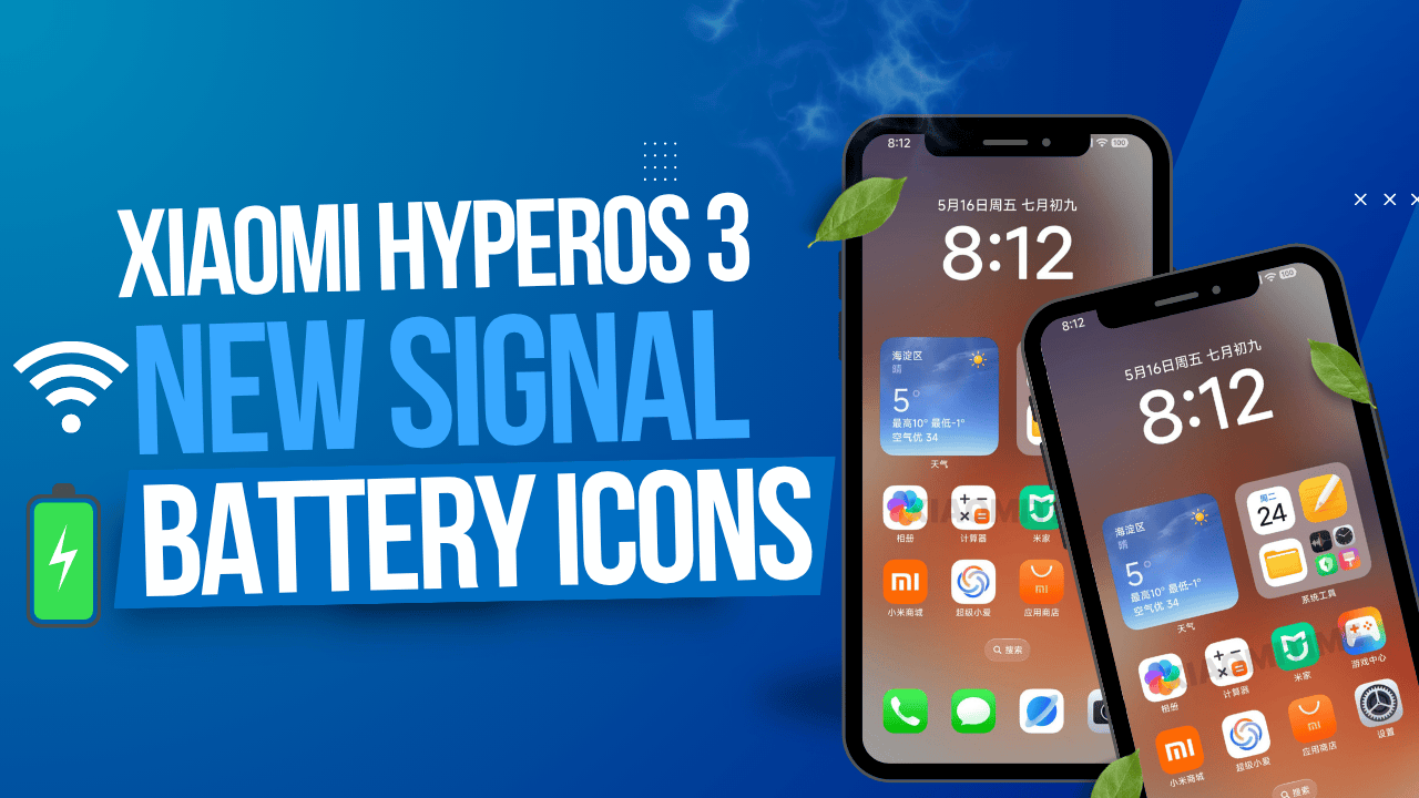 Xiaomi HyperOS 3 Update: New Signal and Battery Icons, iOS-Style UI Changes
