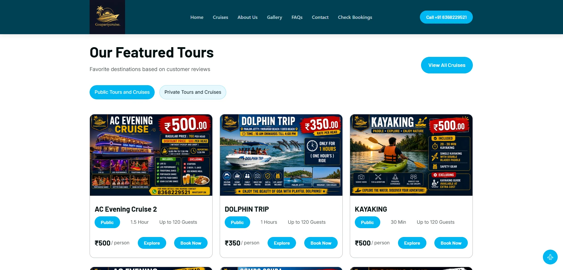 Goa's Most Trusted Cruise Booking Platform